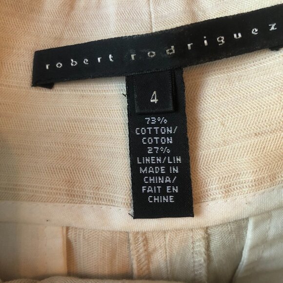 Robert Rodriguez Wide-Leg Linen Pants. Size 4 - Picture 2 of 4